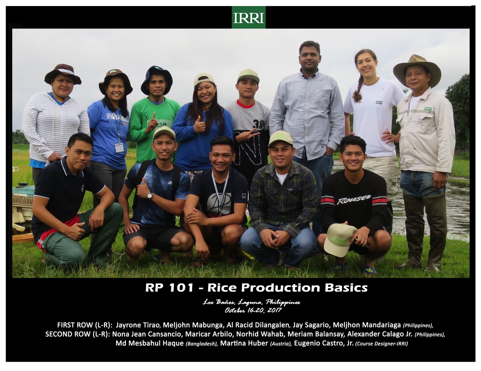 IRRI HQ RP-101 Training Photo