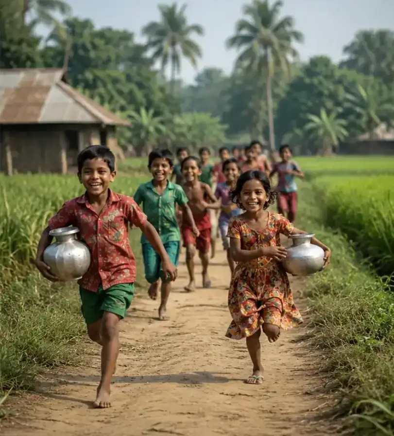 Children in rural Bangladesh